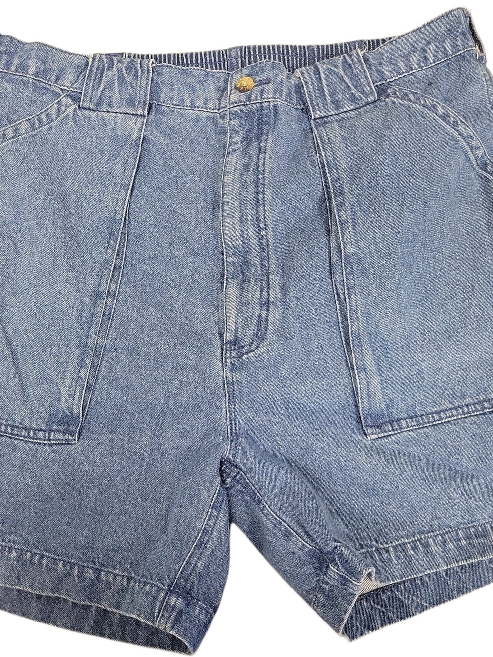 Casual Men's Light Blue Denim Cargo Shorts